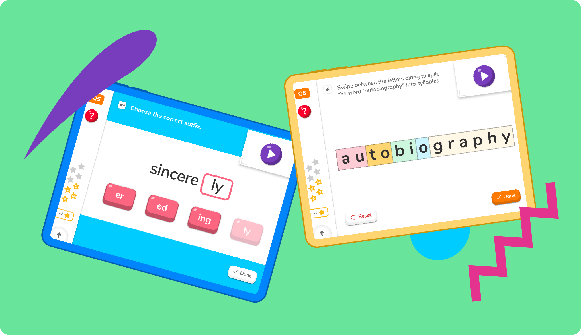 spelling questions feel like a game