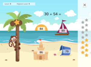 primary maths game monkey mania